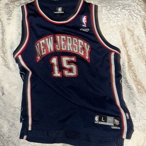 Kids Size 14-16 Reebok Blue and Red Kids New Jersey Basketball Jersey.